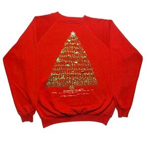 Vintage 90s Christmas hand painted sweater